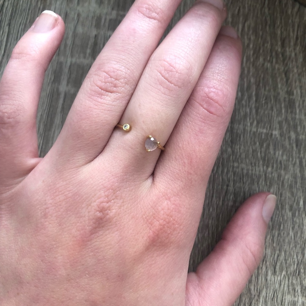 Delicate Yellow Gold Amethyst Ring